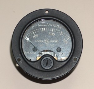 Ammeter, 0 to 500 mA DC, GENERAL ELECTRIC