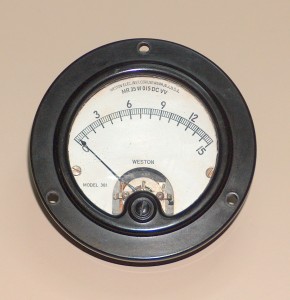 Voltmeter, 0 to 15 VCC, WESTON, 301