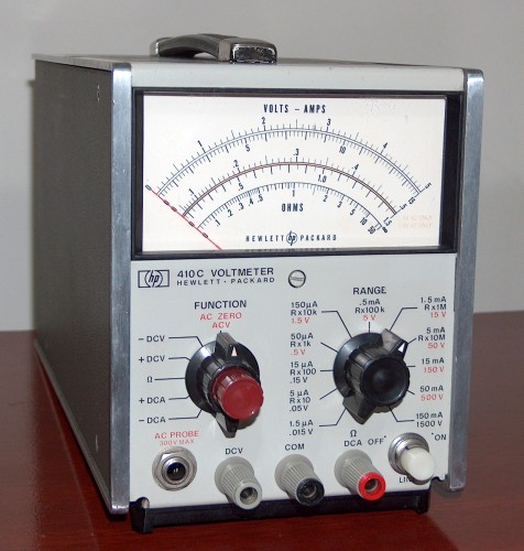 Voltmeter, HEWLETT-PACKARD, Model 410C (Solid State Version)