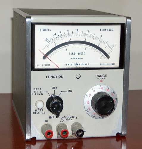 AC Voltmeter, HEWLETT-PACKARD, Model 403B