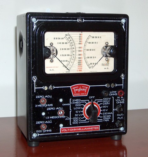 Volt-Ohm-Milliammeter, TRIPLETT, Model 1200-A