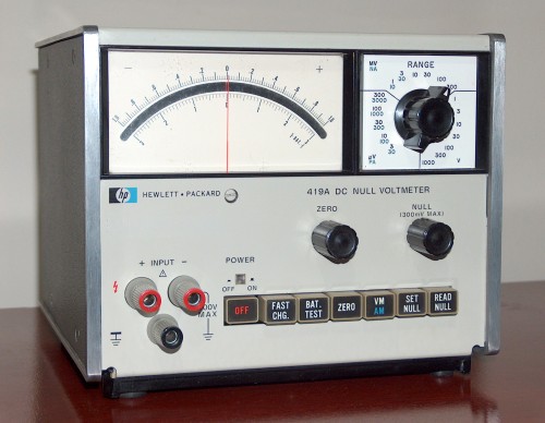 DC Null Voltmeter, HEWLETT-PACKARD, Model 419A