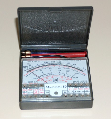 Multimeter, INDUSTRIA CONSTRUZIONI ELETTROMECCANICHE, Model Microtest 80