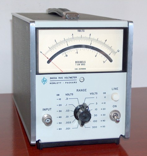 RMS Voltmeter, HEWLETT-PACKARD, Model 3400A 