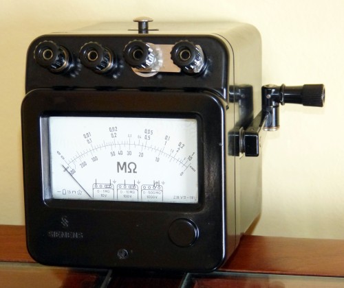 Megohmeter, SIEMENS, Model 1000v/500Mohm